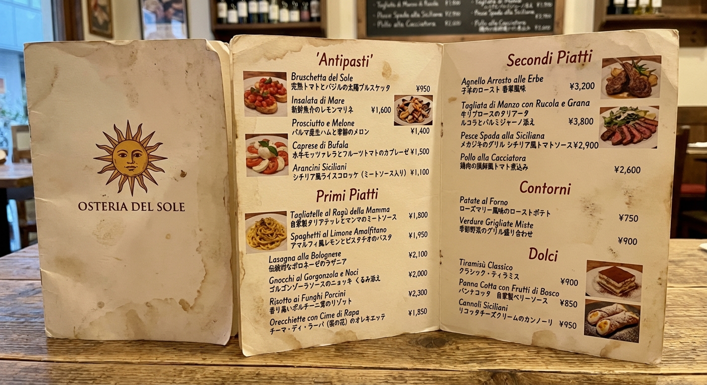 AIメニュー登録画面